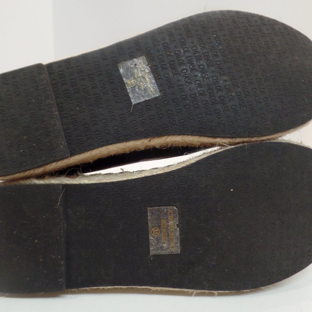 CHASE & CHLOE Sierra Black Espadrilles Slip On Loafers Sz 8.5.  Pre Ownd - Picture 6 of 12